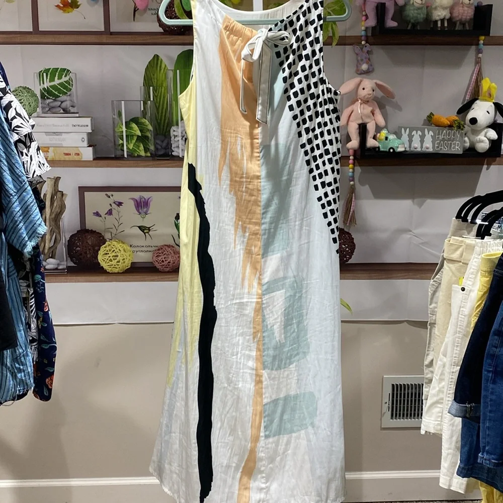 Black and White Maxi Dress sizes like large. No tags. 21 Ptp - Picture 4 of 5